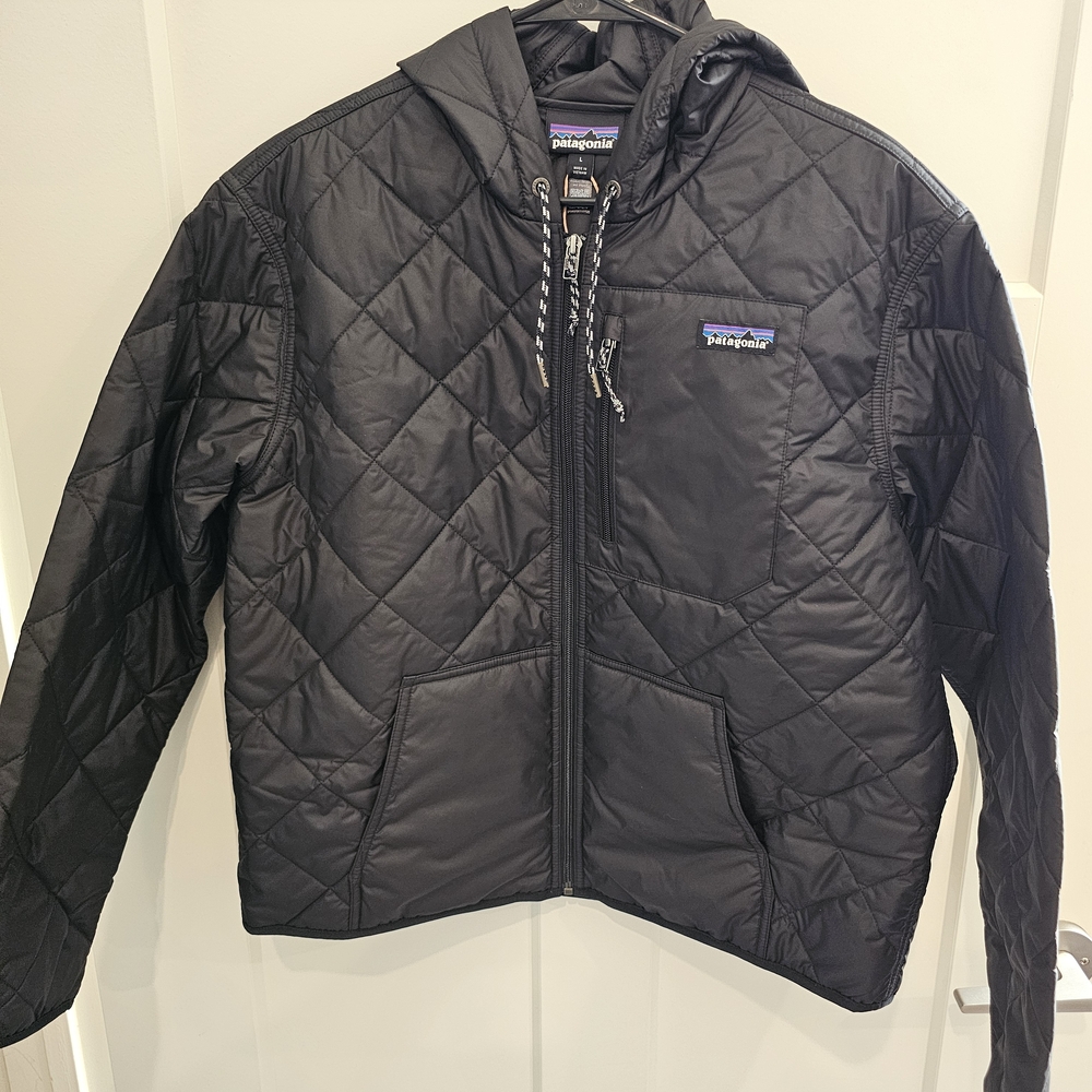Patagonia Black Quilted Hooded Puffer Jacket